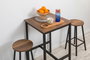 Hanah Home Barok Black Taburete de Aglomerado Color Negro